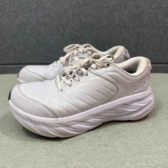Hoka One One Shoes - Hoka Bondi SR White Walking Shoe 1129351 WHT Women's Size 7.5 D Wide